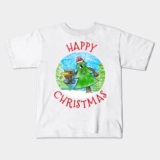 Disc Golf Christmas Funny Kids T-Shirt